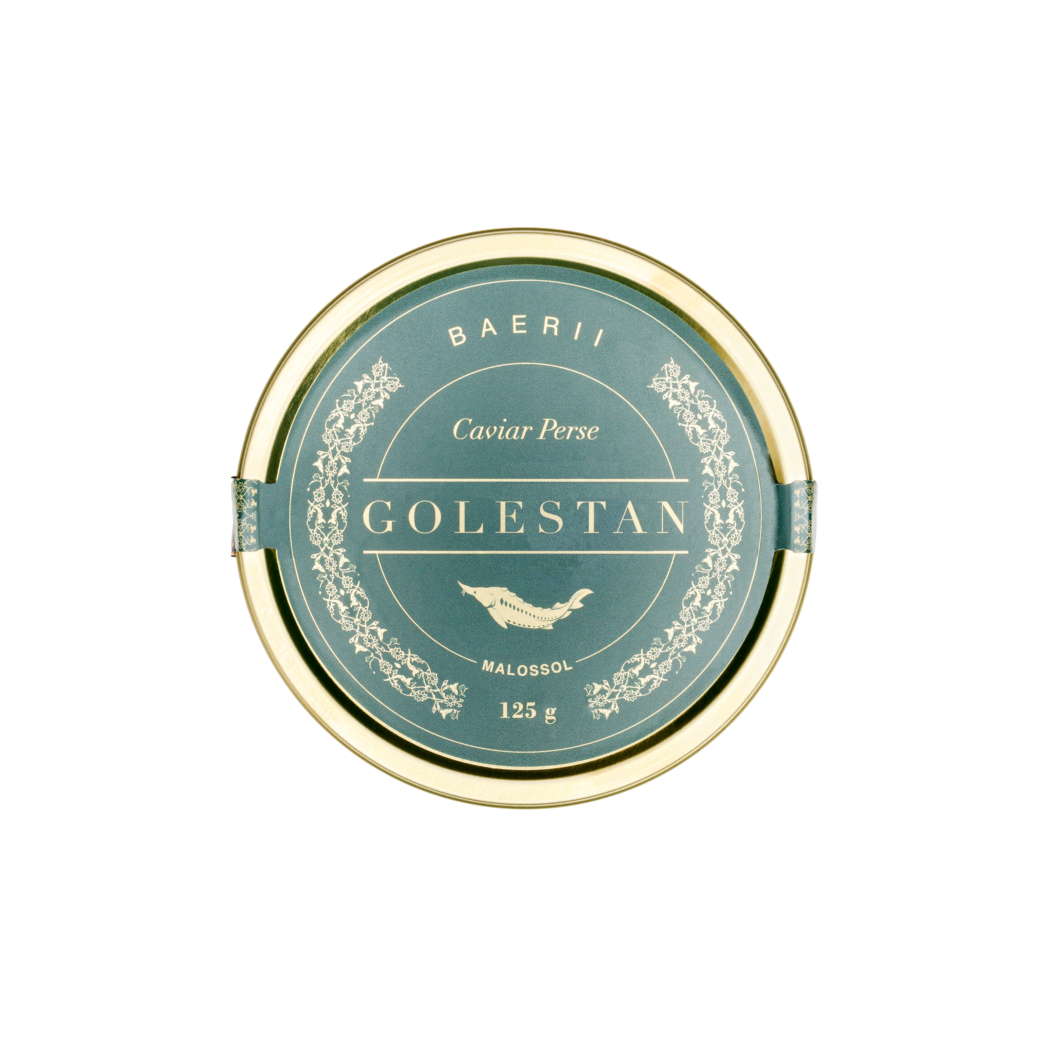 boîte de caviar baerii fermée 125g Golestan Caviar