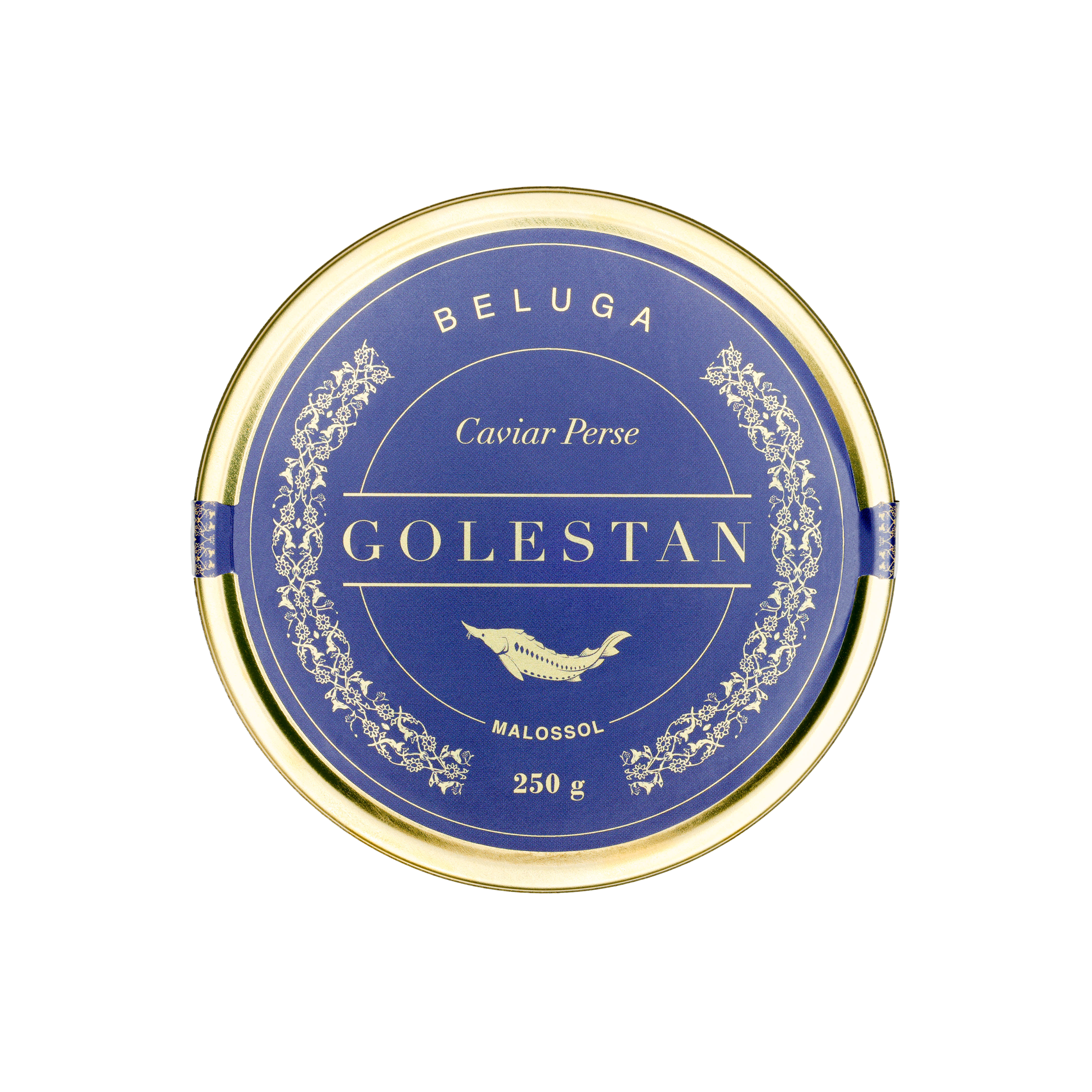 boîte de caviar beluga fermée 250g Golestan Caviar